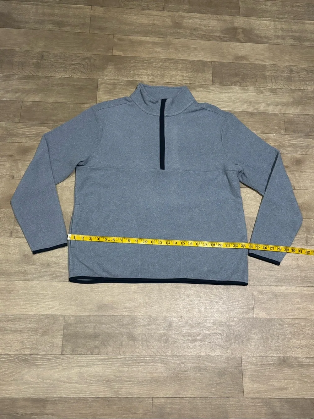 Goodfellow & Co Men's Polar Fleece Half Zip Sweatshirt Blue Size L